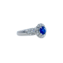 Royal Blue Sapphire High Quality Platinum Ring with Diamonds / Engagement Ring/ Platinum ring/ Gemstone Rings