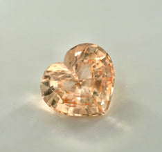 2.01 Carat Untreated Peachy Padparadscha Sapphire: Heart Shaped Loupe Clean Gemstone for Engagement or Wedding Ring