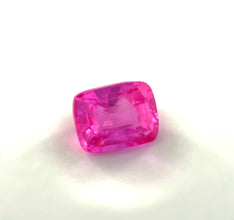1.07 Carat Pink Sapphire: Cushion Cut Natural Heated Gemstone, Ultra Rare Hot Pink Color