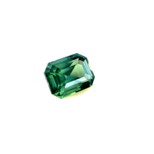 1.54Carat Natural Green Sapphire Gemstone Loupe Clean Emerald Cut Brilliant Luster for 14K White Gold Graduation Gift | Heated Loose Stone