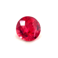 Natural eye-clean Ruby gemstone 1.13ct round cut with intense Pigeon’s Blood hue