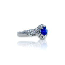 Royal Blue Sapphire High Quality Platinum Ring with Diamonds / Engagement Ring/ Platinum ring/ Gemstone Rings