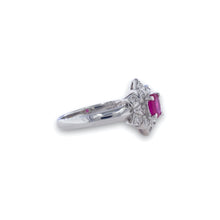 CERTIFIED Ruby High Quality Platinum Ring with Diamonds / Engagement Ring/ Platinum ring/ Gemstone Rings