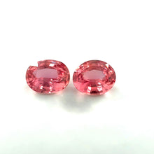 PREMIUM QUALITY Ultra Rare Untreated Top Color 2.26 Carat Padparadscha Sapphire Oval Cut Gemstone PAIR For Bespoke Diamond Studded Earring