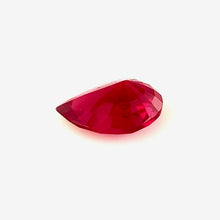 1.04 Carat Natural Unheated Mozambique Ruby Pigeon's Blood Red Pear Cut Brilliant Luster