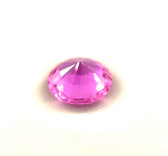 Round cut unheated pink sapphire – untreated natural gemstone from Sri Lanka