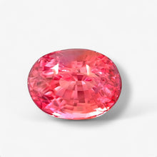 Loupe clean Padparadscha sapphire 2.21ct – exceptional brilliance and clarity oval cut gemstone