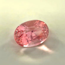 Loupe clean oval Padparadscha sapphire heated natural gemstone
