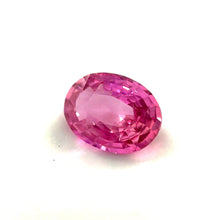 Natural untreated Padparadscha sapphire loupe clean clarity close-up