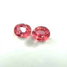 PREMIUM QUALITY Ultra Rare Untreated Top Color 2.26 Carat Padparadscha Sapphire Oval Cut Gemstone PAIR For Bespoke Diamond Studded Earring