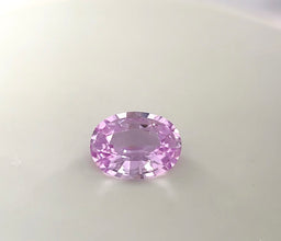 1.05Carat LOUPE CLEAN Natural Pink Sapphire Gemstone Oval Baby Pink Color 18k White Gold Ring for Her Birthday | Unheated Loose Stone