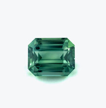 1.52 carat unheated green teal sapphire loupe clean excellent cut gemstone