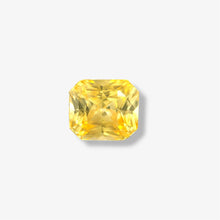 2.05 Carat Radiant Cut Yellow Sapphire Stone: Natural Unheated Loose Gemstone, Loupe Clean