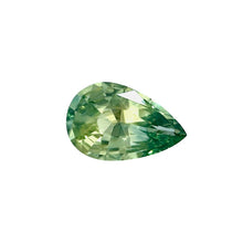 Loupe Clean 1.28Carat Natural Green Sapphire Gemstone Pear Shape Brilliant Luster for 18K White Gold Engagement Ring | Heated Loose Stone