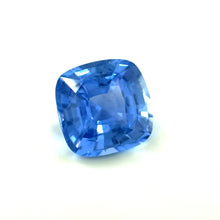 Square cushion cut untreated blue sapphire 2.16ct — loose natural gemstone for engagement ring design