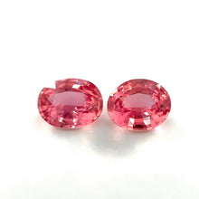 PREMIUM QUALITY Ultra Rare Untreated Top Color 2.26 Carat Padparadscha Sapphire Oval Cut Gemstone PAIR For Bespoke Diamond Studded Earring