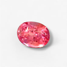 Natural unheated Padparadscha sapphire oval shape – vivid pinkish-orange Ceylon sapphire loose stone