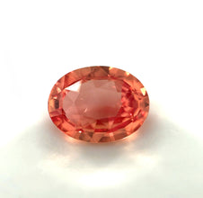 2.03 carat unheated Padparadscha sapphire oval cut sunset color natural gemstone