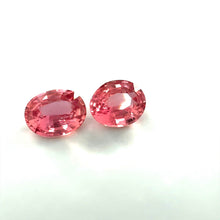 PREMIUM QUALITY Ultra Rare Untreated Top Color 2.26 Carat Padparadscha Sapphire Oval Cut Gemstone PAIR For Bespoke Diamond Studded Earring