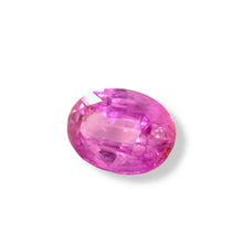 val cut unheated pink sapphire – untreated natural gemstone from Sri Lanka