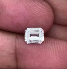 2.03 Carat Unheated White Sapphire: Emerald Cut Loupe Clean Colorless Natural Gemstone for Engagement Ring