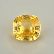 2.06 carat unheated yellow sapphire square Cushion cut natural gemstone from Sri Lanka