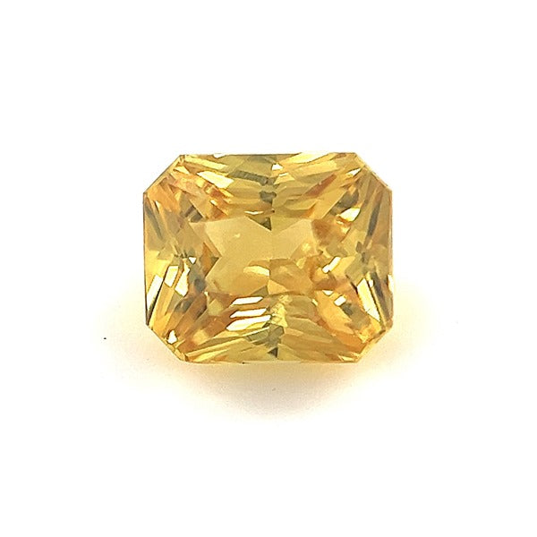1.69Carat Natural Yellow Sapphire Radiant Cut Loupe Clean Brilliant Luster Vivid Yellow | Unheated Loose Stone