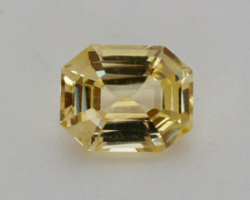 2.55Carat Natural Yellow Sapphire Emerald Cut Vivid Yellow Brilliant Luster Excellent Cutting | Unheated Loose Stone
