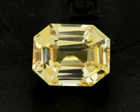 2.55Carat Natural Yellow Sapphire Emerald Cut Vivid Yellow Brilliant Luster Excellent Cutting | Unheated Loose Stone