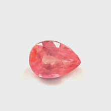 0.58Crts Natural Rare Padparadscha Sapphire Pear Cut Platinum, Diamond, Engagement/ Wedding Ring Birthday Gift for Her | Heated Loose Stone