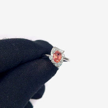 CERTIFIED UNHEATED PADPARADSCHA Sapphire High Quality Platinum Ring with Diamonds / Engagement Ring/ Platinum ring/ Gemstone Rings