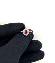 CERTIFIED Ruby High Quality Platinum Ring with Diamonds / Engagement Ring/ Platinum ring/ Gemstone Rings