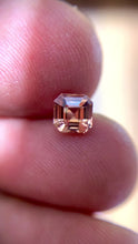 0.99 Carat Natural Padparadscha Sapphire Gemstone Sunset Color Loupe Clean Asscher Cut