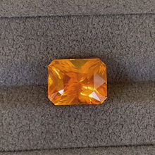 10.01Carat Natural Orange Sapphire Radiant Good Luster Lovely Orange Color 18k White Gold Ring For her Anniversary | Heated Loose Stone