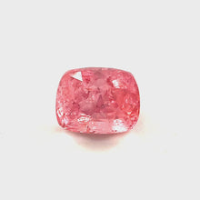 0.80Crts Natural Rare Padparadscha Sapphire Cushion 18K White Gold Diamond Engagement/ Wedding/ Birthday gift for her | Heated Loose Stone