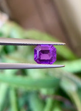 2.05 Carat Purple Sapphire: Asscher Cut Vivid Color Natural Eye Clean Gemstone for Ring or Fine Jewelry