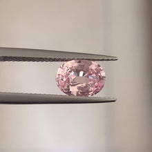 Certified 2.10 carat padparadscha sapphire slightly orangish pink color soft tone