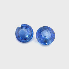 4mm Calibrated Round Cut Natural Blue Sapphire Gemstone Pair 18k White Gold Diamond Earring for Wedding Excellent cut | Heated Loose Stone