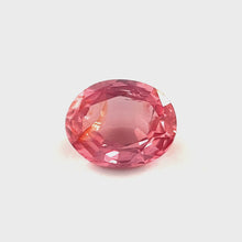 0.74Crts Natural Rare Padparadscha Sapphire Oval 18k Rose Gold, Platinum Ring for Engagement/Graduation, Gift for Mom | Heated Loose Stone