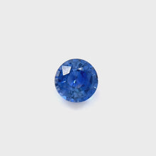 0.59 Carat Natural Blue Sapphire Gemstone Unheated Round Cut Excellent Cut Good Color Brilliant Luster Loose Stone