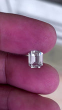 2.03 Carat Unheated White Sapphire: Emerald Cut Loupe Clean Colorless Natural Gemstone for Engagement Ring