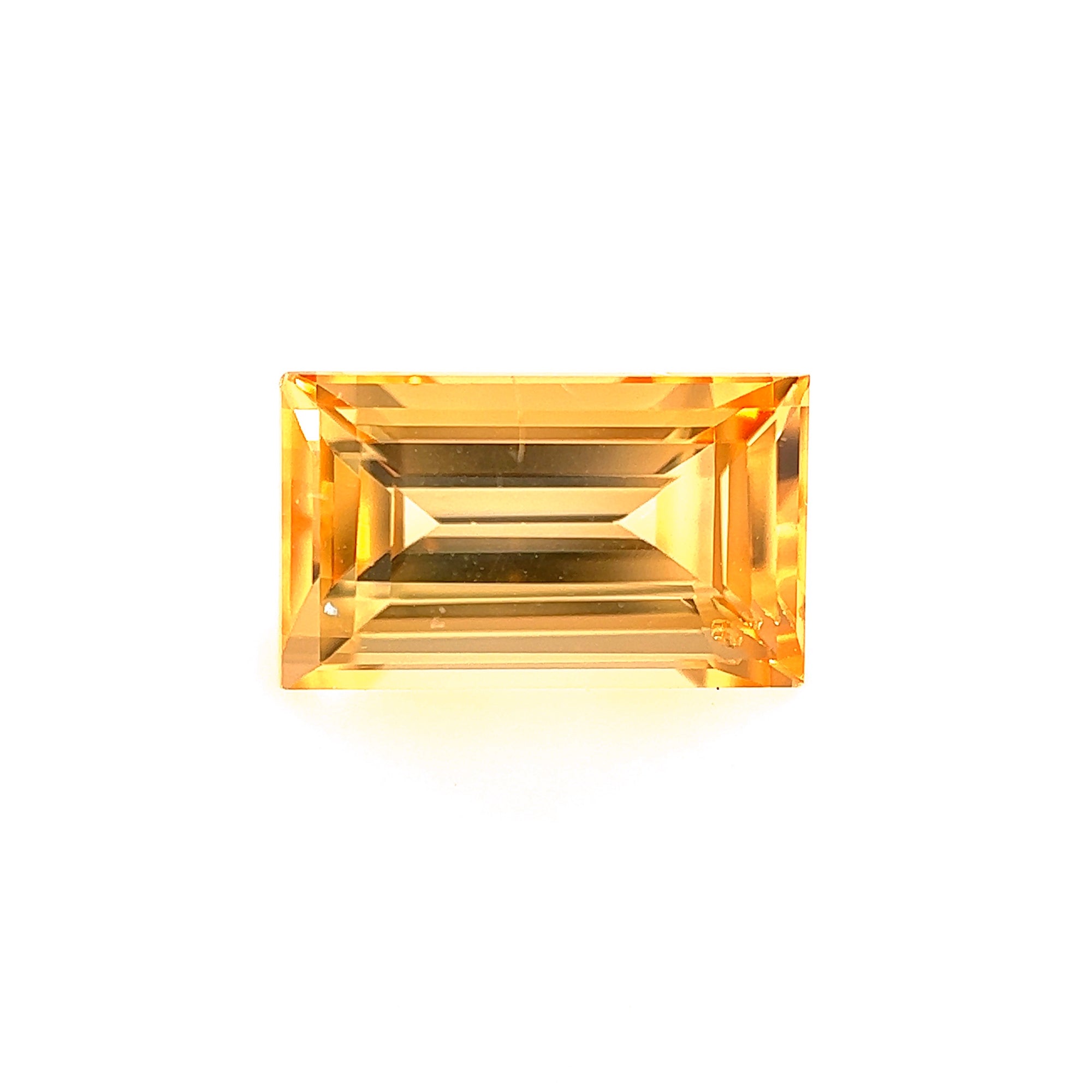 1.57Carat Natural Padparadscha Sapphire Gemstone Almost Loupe Clean Baguette Cut Orangish Brilliant Luster | Heated Loose Stone