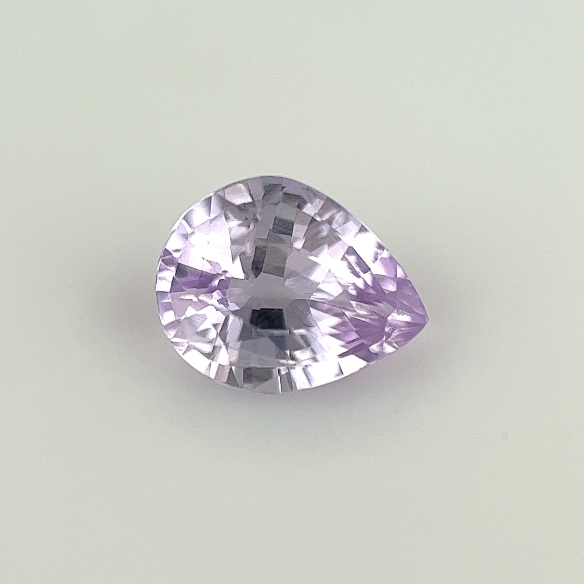  1.05 Carat Natural Pink Sapphire Pear Cut Baby Pink Color Brilliant Luster