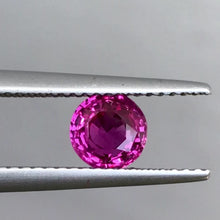 1.01 Carat Ultra Rare Hot Pink Sapphire Round Cut with Brilliant Luster and Exquisite Color