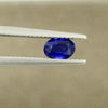  1.03 Carat Natural Blue Sapphire Gemstone Long Oval Cut Rich Royal Blue Color