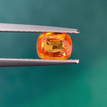 0.87Carat Natural Orange Sapphire Gemstone Cushion Cut